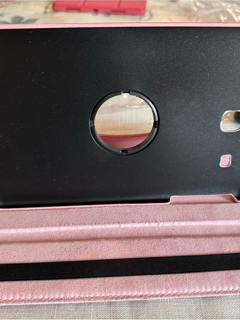 Amazon Rose Gold and Black Rotating Tablet Folio Case